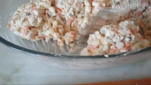 Салат Рафаэль. Цыганка готовит. Крабовый салат. Gipsy kitchen. смотреть онлайн
