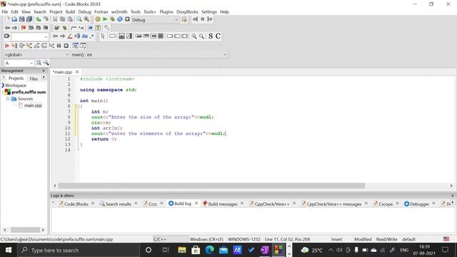 prefix and suffix sum array explanation and code in C++ смотреть онлайн