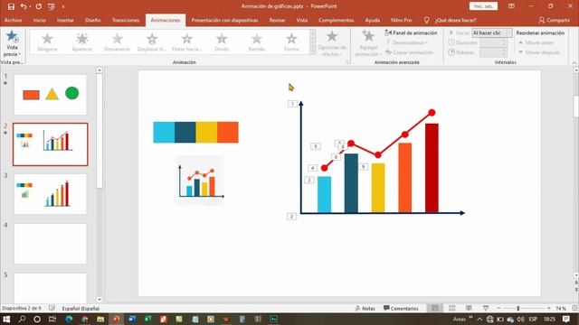 ANIMACIÓN DE GRÁFICOS en PowerPoint ? | Gráfico de Barras | Aprendiendo Office - PowerPoint смотреть онлайн