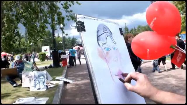 © Иркутские художники на Дне города 6 июня 2015 смотреть онлайн