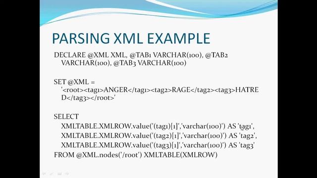 Dev Lecture: Parsing and Creating XML In SQL Server 2008 смотреть онлайн