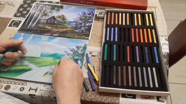 Как нарисовать пейзаж пастелью? | Мастер-класс «Русская береза» смотреть онлайн