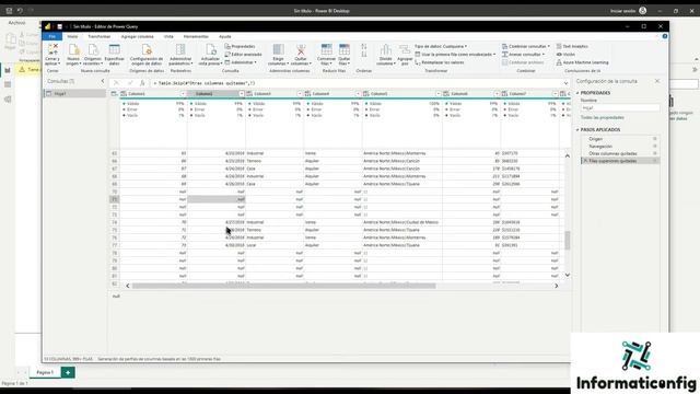 Curso de Microsoft Power BI desde cero | QUERY EDITOR, ELIMINAR FILAS, FILTRAR VALOR NULL(video 11) смотреть онлайн