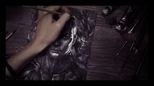 Портрет акрилом. Процесс смотреть онлайн