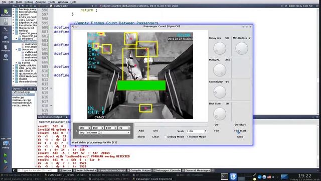 OpenCV passengers counter app [C++, Qt, OpenCV, UNIX] смотреть онлайн