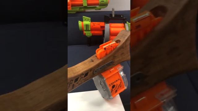 Nerf Elite Havok Fire/Nerf Elite Vulcan LMG MOD Meets The Out Of Darts Proud Papa: The Paladin EBF2