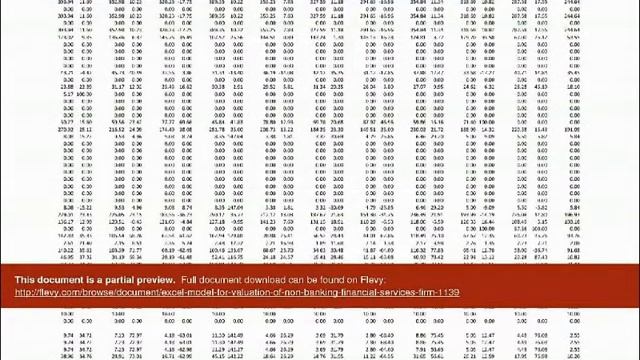Excel Model for Valuation of Non-Banking Financial Services Firm смотреть онлайн