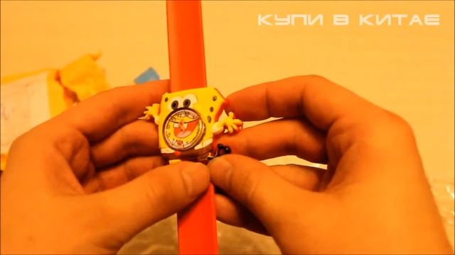 #Unboxing Распаковка часов Губка Боб Квадратные Штаны за 2.39$. AliExpress. смотреть онлайн