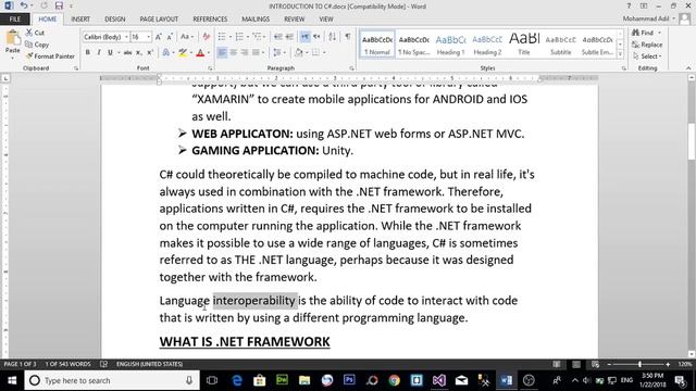 INTRODUCTION TO C# (C SHARP) PROGRAMMING LANGUAGE (URDU / HINDI) смотреть онлайн