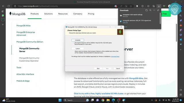How to Install MongoDB in WIndows 10 / Windows 11 (MongoDB Windows) смотреть онлайн