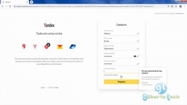 Como criar um e-mail gratuito no YANDEX