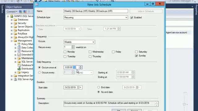 how to make schedule weekly database backup in II sql server II SQL DB смотреть онлайн