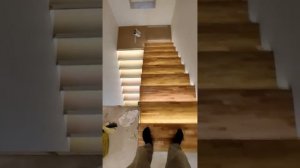 Шикарная лестница с подсветкой на заказ