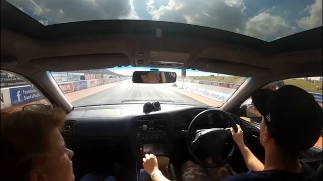 Toyota Aristo JZS161 R154 Holset HX35 Santa Pod Drag 08/08/2015 смотреть онлайн