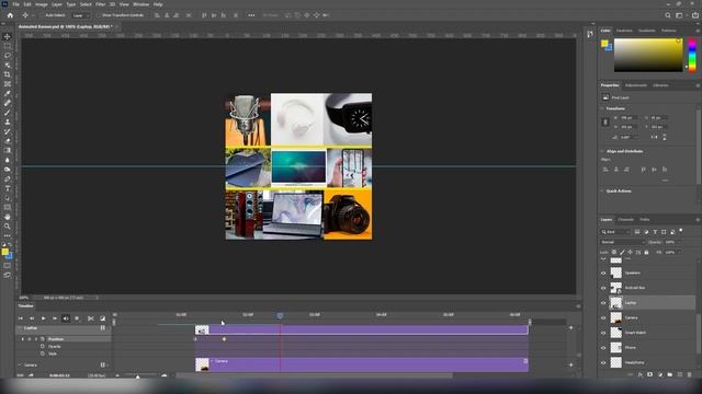 Create Professional Video Banner GIF Animation in Photoshop смотреть онлайн