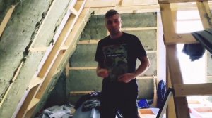 Часть 7.Утепление стен и пола нашего дома шалаша A-frame.