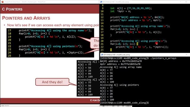 9.2(a) - Pointers and Arrays in C смотреть онлайн