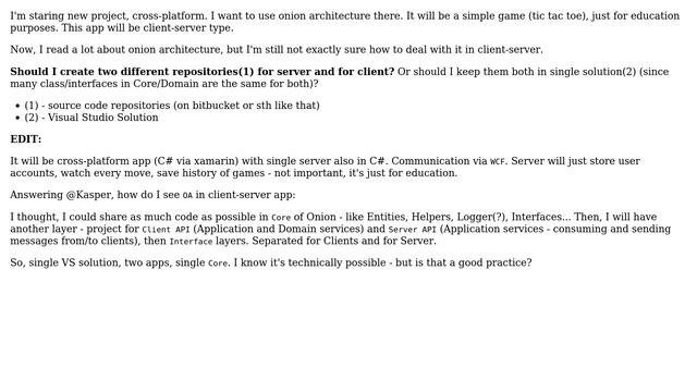 Software Engineering: Onion architecture in client-server application смотреть онлайн