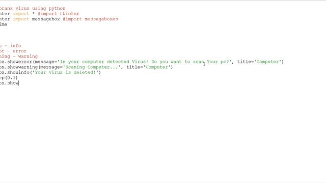 Easy Python Tkinter Prank virus смотреть онлайн
