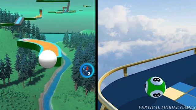 Sky Rolling Balls vs Rolling Doubles - Smart Balls Funny Race смотреть онлайн