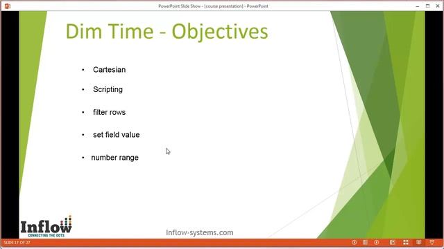 pentaho tutorial by inflow about data integration - time dimension overview смотреть онлайн