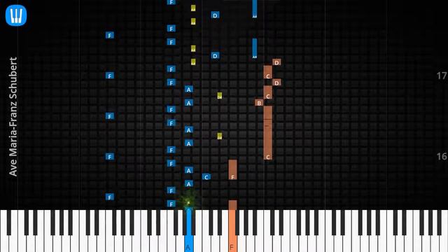 🎹Solo & Chord, Ave Maria, Franz Schubert, Synthesia Piano смотреть онлайн