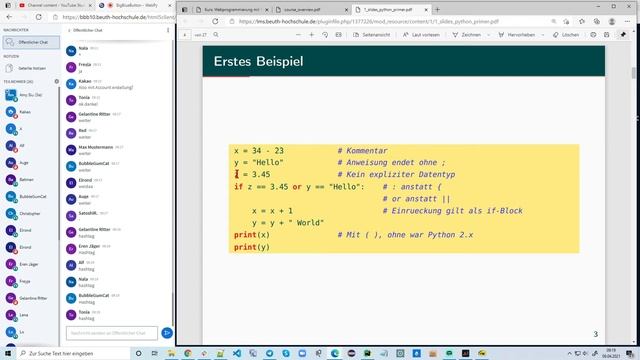 WebPy Vorlesung 1 -- 09.04.2021 -- Python Crash-Course смотреть онлайн