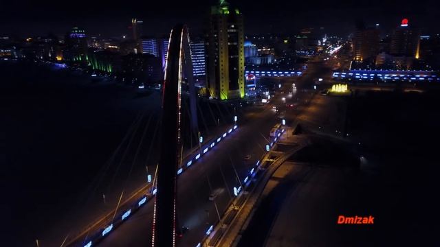 (Астана) Нур-Султан ночная прогулка 2. Центральный парк (Астаны) Нур-Султана. Январь 2018