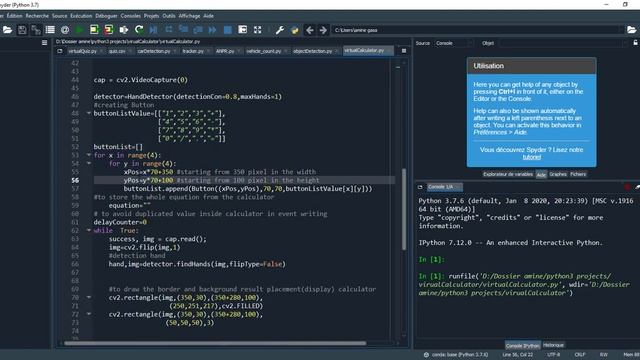 Virtual Calculator Based On OpenCV And Cvzone Using Python With A Full Source Code смотреть онлайн