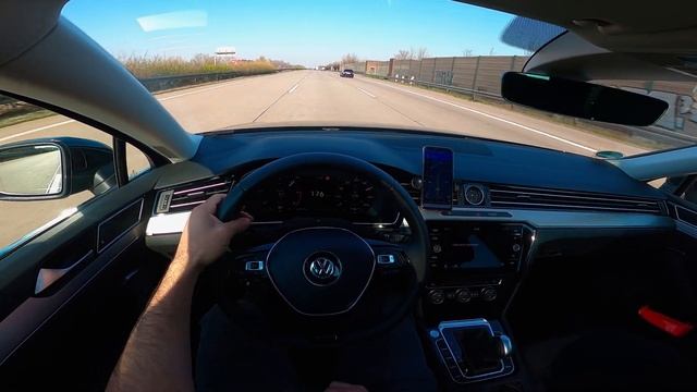 VW PASSAT TOP SPEED DRIVE ON GERMAN AUTOBAHN 234 KM/H! смотреть онлайн