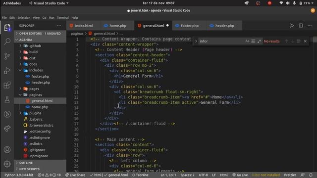 Aula 03 - Editando o Layout da Template AdminLTE Bootstrap Parte 01 смотреть онлайн