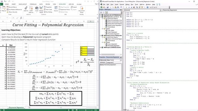 Polynomial Regression - EXCEL/VBA смотреть онлайн