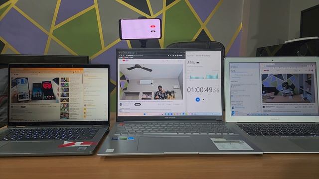 Asus Vivobook Pro 16 Battery Drain Test | Asus vs DELL vs Macbook | Koushik's Hands On | смотреть онлайн