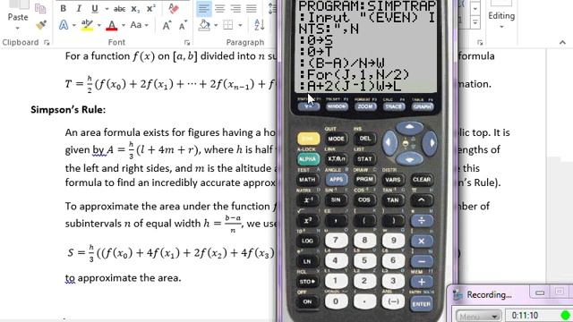 AP Calc BC: Simpson's Rule/Trapezoid Rule Calculator Program TI-84 смотреть онлайн