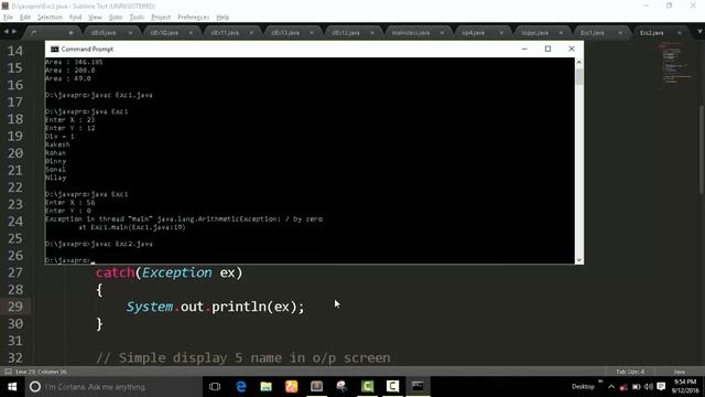 How to handle exception in Java Example? смотреть онлайн