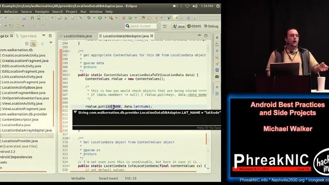 PhreakNIC 16 11 Android Best Practices and Side Projects Michael Walker смотреть онлайн