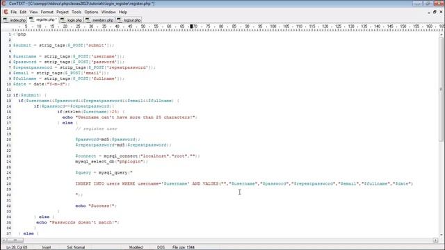 PHP Tutorials: Login & Register - Register Part 2 смотреть онлайн