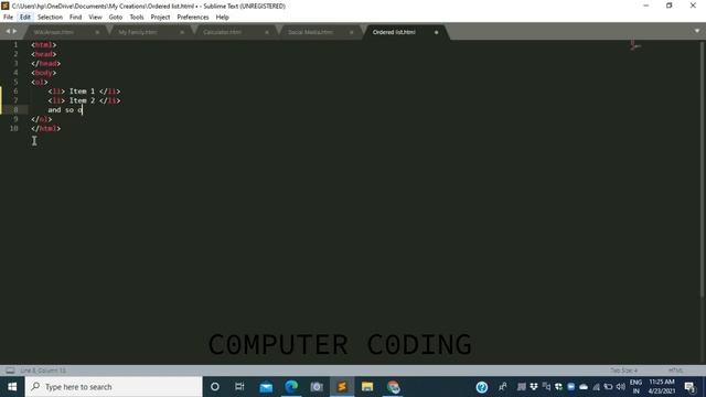 How to create an Ordered List in a HTML Document | Computer Coding смотреть онлайн