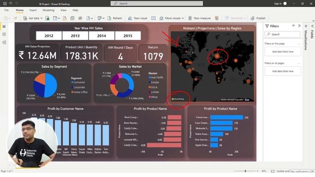 6.1 How to Create Map Visualization in Power BI | Data Analyst Lecture for Beginner | Nishant Bhaiy смотреть онлайн