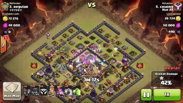 [Clan Wars] All Witch Attack 3 star Town hall 10 max def смотреть онлайн