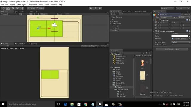 Unity 2D Tutorial how to crate jigsaw puzzle Game Part 3[1] смотреть онлайн