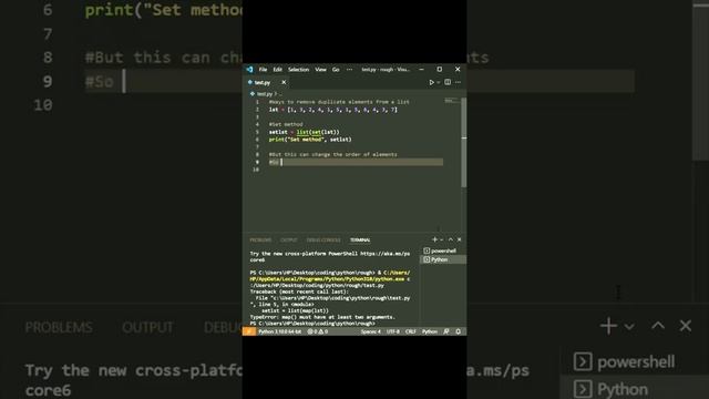 Remove duplicate elements from a list | Python tricks | Competitive programming смотреть онлайн