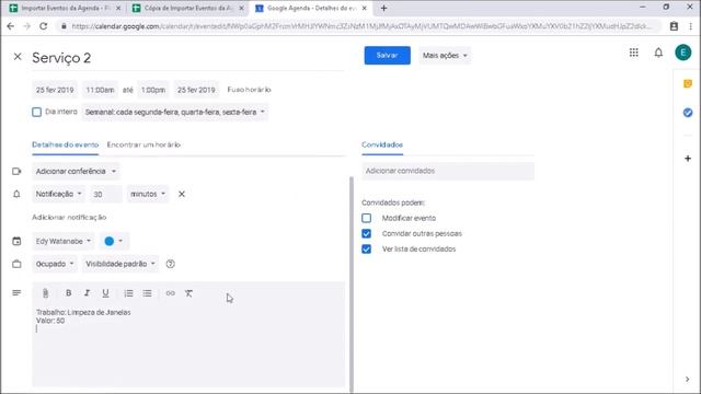 Como Importar Eventos do Google Agenda смотреть онлайн