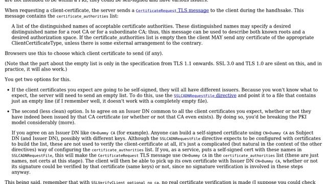 How can I make apache request a client SSL certificate without needing to verify it against a... смотреть онлайн