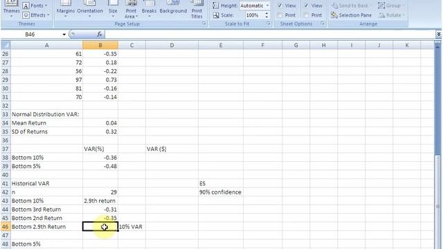 VaR and ES in Excel смотреть онлайн
