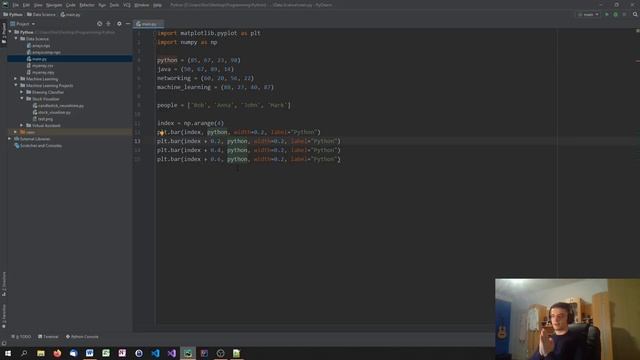 Python Data Science Tutorial #7 - Bar Charts with Matplotlib смотреть онлайн