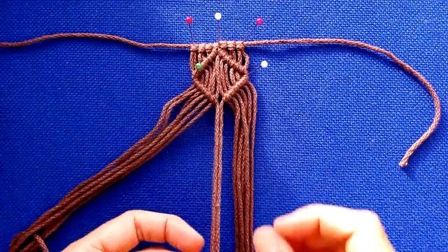 Уроки макраме. Узор "РОМБЫ" из репсов. Macrame pattern "DIAMONDS" смотреть онлайн