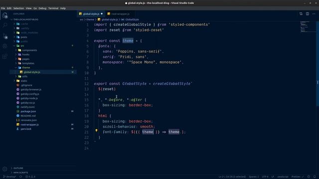 Create a Developer Blog with Gatsby and MDX - Add base font and theme смотреть онлайн
