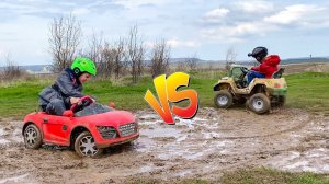 Дети и Машина. Диана и Даня проверяют у кого самая сильная Машина. Манкиту