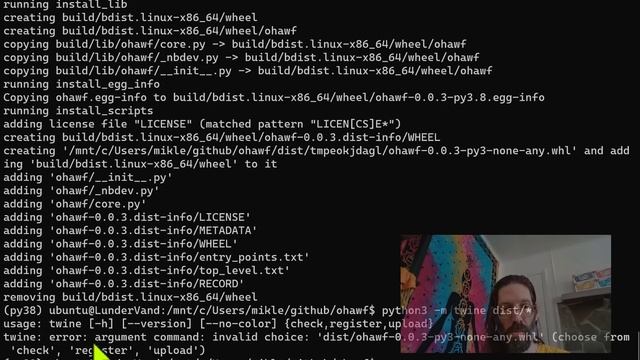 Python3  -m Twine Upload Dist/*